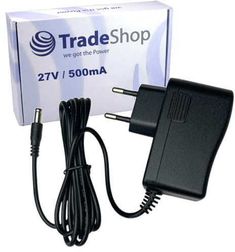 Trade-Shop 27V 0,5A Netzteil Ladegerät Ladekabel kompatibel mit Rowenta RS-2230001451 BLJ15L270050P-V Staubsauger