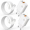 2-Port Ladegerät + Lightnings Schnellladekabel für iPhone 14 13 12 11 Pro Max Plus Mini, XS XR X SE 8, iPad, Original 2M Ladekabel + Schnellladegerät Charger 20W/USB-C 18W/USB-A Netzteil 2-Pack
