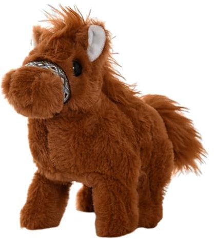 LICHENGTAI Pferd Plüschtier Spielzeug Pony der Läuft und Bellt, Realistische Interaktive Pferd Interaktives Plüschpferd Spielzeug Geschenk für Mädchen und Jungen