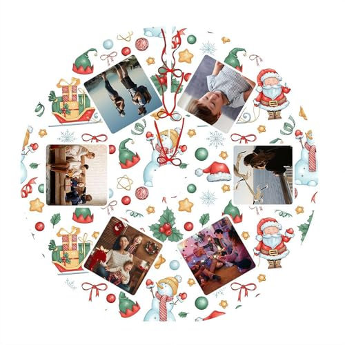 Base per albero di Natale personalizzata, due dimensioni tra cui scegliere tra 80 cm, tappetino per albero di Natale personalizzato Aggiungi immagine Decorazione per feste di Natale personalizzata