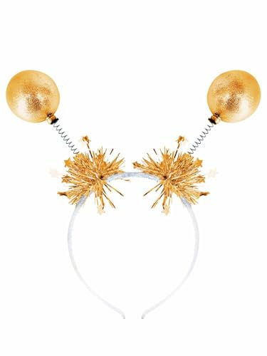Smiffys Gold Metallic Ball Bopper Headband