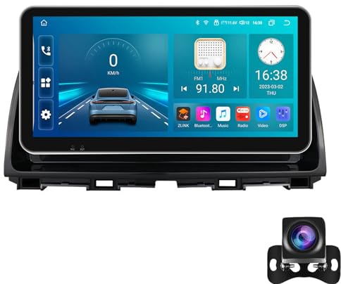 Drahtloses CarPlay/Android-Autoradio 10,33 Zoll Multimedia-Radio Für Mazda CX-5 2012 2013 2014 2015 Unterstützt Bluetooth AM/FM Mirror Link USB/TF/AUX-Eingang + Rückfahrkamera(Size:4G 4+64)
