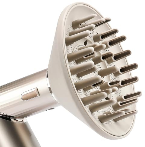 Wellen und Locken Diffusor-Aufsatz für Shark FlexStyle Luftstyler, Vergrößertes Design für schnelleres Trocknen, verleiht lockigem und welligem Haar mehr Volumen, Struktur und Definition, Stein