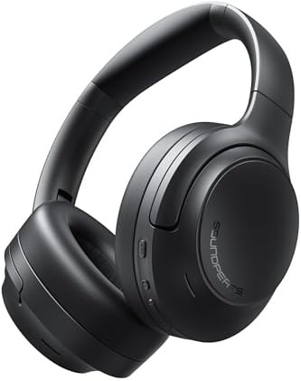 SoundPEATS Cove Pro Cuffie Bluetooth 6.0 Over-Ear, ANC Ibrido Fino a -56dB con 5 Modalità, Audio Hi-Res LDAC, 7 MIC AI ENC, 95 Ore Autonomia, Ricarica Rapida, Design Pieghevole