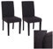Mendler 2er-Set Esszimmerstuhl Stuhl Küchenstuhl Littau - Textil, schwarz, dunkle Beine