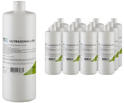 Medicalcorner24 Ultraschallgel, Sonographiegel, Kontaktgel, Leitgel, Gel, 12 x 1 Liter Flasche, 12 x 1.000 ml