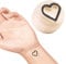 LaDot Tattoo für Kinder und Erwachsene, temporäre hautfreundliche fake Tattoos, Tattoo-Stempel ohne Nadeln für Körper und Arm, wasserfest, Keramikstempel Herz
