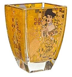 Goebel Adele Bloch Bauer Teelicht Artis Orbis aus Glas in der Farbe Gold, Höhe: 11cm, 66-900-97-8, Bunt