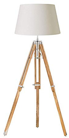 UK Gift Light Tripod Floor Lamp Base Finish: Natural