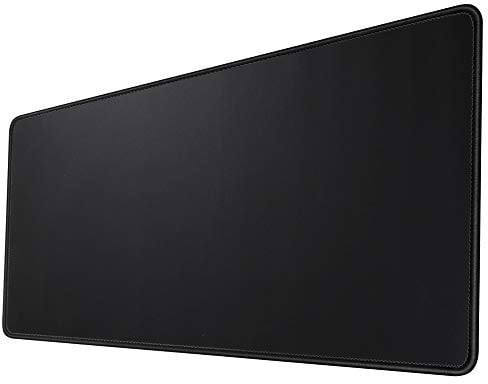 HIHUHEN Gaming Mouse Mat/Mouse Pad 23.6x11.8x0.12Inch | XXL Mouse pad | Table mat/Large Size | Improved Precision and Speed | Rubber Base for Stable Grip on Smooth Surfaces Non-Slip (60x30Black004)