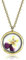 MadamLili - Echte Blumen Stiefmütterchen Gold Anhänger Set - Vergoldet - Damen Halskette 70cm Lang - Handgefertigt - Naturschmuck Blüten Bouquet - Exklusive Schmuckbox