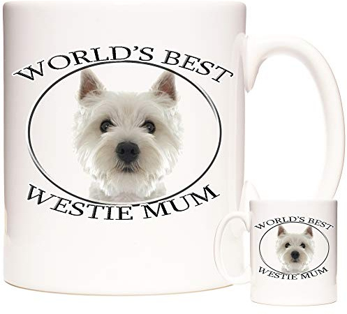 WEST HIGHLAND TERRIER GIFT MUG World's Best Westie Mum. Tea, coffee or hot chocolate mug.