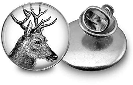 Death Devil Hirsch-Brosche, handgefertigt, Anstecknadel, Metall