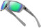 ATTCL Herren Polarisierte Wrap Sonnenbrille UV-Schutz Sportbrille TR90 Rahme Ultraleicht 5001 Clear+Green