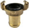 AERZETIX - Racor express/rápido de manguera de agua 1'' - racor giratorio de manga anillado - conector/punta de manguera de riego 2 garras - acero latón - C47458