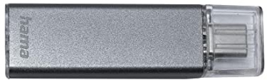 Hama USB Stick, 64GB (Speicherstick USB-C 3.1, Datenspeicher mit 70 MB/s Datenübertragungsrate und Verschlusskappe, für Windows/MacBook), anthrazit, 00182471, Kompakt