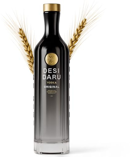 Desi Daru Original Vodka 70cl | Ultra Premium British Vodka | Distilled from English Winter Wheat | Smooth Creamy Taste with Vanilla and Grain Notes | Award Winning Spirit