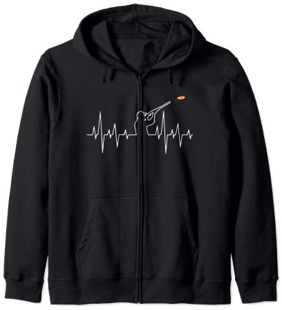Skeet Trap Shooting Herzschlag Sport Kapuzenjacke