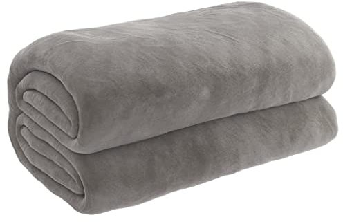 vidaXL Gewichtsdecke mit Bezug Therapiedecke Schwere Decke Schlafhilfe Entspannungsdecke Einschlafhilfe Schwerkraftdecke Grau 152x203cm 11kg Stoff