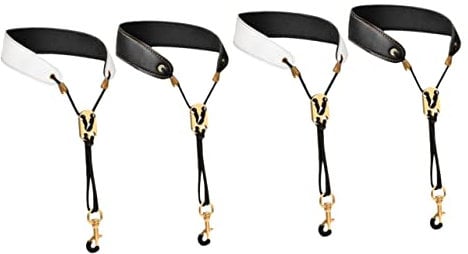 MILISTEN 4 Stück Saxophongurt Hals Für Baritonsaxophon Zubehör Für Klarinetten Halsband Für Sopransaxophon Schulterhalter Für Saxophon Saxlederband Kind Instrument Metall Hängender Hals