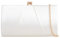 UShopUK Clutch/Handtasche aus Satin, für Hochzeit, Abschlussball, Hochzeit, Abendveranstaltung, Party, medium (Elfenbeinfarben)