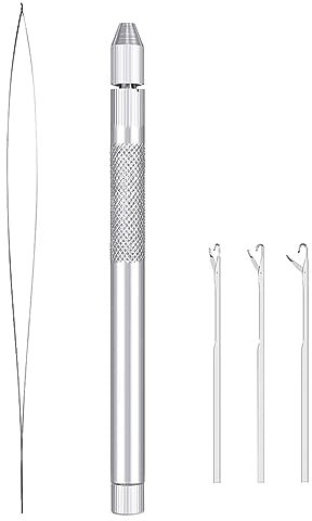 ANKROYU Kits De Agujas De Bucle Para Extensiones De Cabello, Aguja Del Lazo Para La Extensión Del Cabello, Herramientas Y Ganchos Para Hacer Pelucas De Encaje Para Extensiones De Cabello