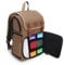 ENHANCE Full-Size Trading Card Storage Box Backpack for Playing Card Case - Card Binder Space, TCG Deck Box Storage, Playmat Holder - Compatible with Magic The Gathering, YuGiOh, DND (Tan)