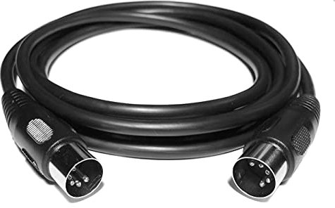 Ome Audio 1.2m Midi 5-Pin Din Cable Lead Cord. 5 Cores. For Electronic Instruments: Keyboards, Synths, Sequencers, Electronic Drums, Drum machines, Effect Processors, Samplers, Multi-Effects etc.