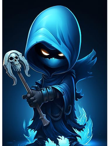 5D Diamant Painting Kits Full Drill,Cartoon Anime Shinigami Kristall Strass Diamant Stickerei Kunst Bilder, DIY Kunst Bastelbedarf für Erwachsene, Kinder, Zuhause, Wanddekoration - 30*40 cm