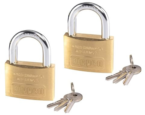 Kippen 2002AK Lot de 2 cadenas à arc avec corps en laiton de 20 mm