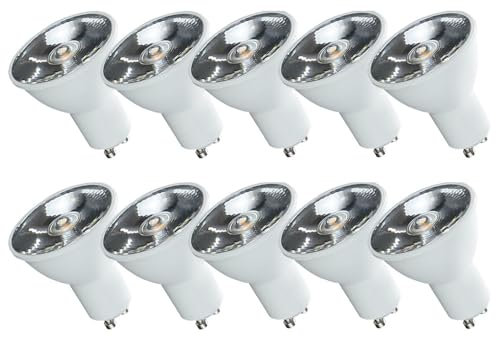 NCC-Licht 10 x LED Leuchtmittel Reflektor 6W = 30W GU10 480lm 840 neutralweiß 4000K Spot 10°