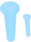 Lot de 2 ventouses de massage en silicone pour le visage, le cou, le dos, les yeux, le visage, le dos, les yeux, les mains, les soins de santé (bleu)