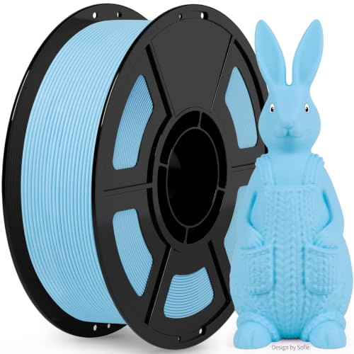 iSANMATE PLA Matte Filament 1.75mm, 3D Drucker Filament 1KG Himmelblau | High Speed Matte PLA 1KG Spule (2,2 lbs) für Bambu Lab und Meisten FDM 3D Drucker, Maßgenauigkeit +/- 0.02 mm, 30–300 mm/s
