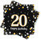 Servietten 20. Geburtstag, 30 Stück Servietten 20 Geburtstag Mann, Deko 20. Geburtstag Mann Frau, Happy Birthday 20 Servietten Tischdekoration, 3-Lagig Geburtstagsdeko Servietten