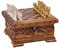 GrandGiftStore Handmade Wooden Chess Box with Hidden Key, Special Designed Wooden Chess Set, Premium Chess Set / 20x20 Cm