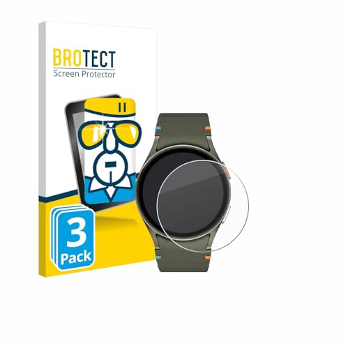 BROTECT Schutzglas für Samsung Galaxy Watch 7 | (40 mm) 3 Stück Transparenter Displayschutz Made in Germany Panzer Schutz Glas 9H Kratzfest Klares Echtglas Einfache Montage