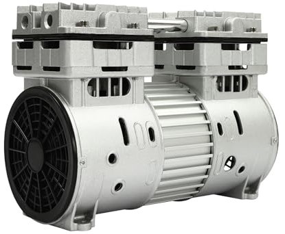 800W Testa del Compressore d'aria Senza Olio,Industriale Compressore D'aria Compressa 2 Cilindri 125L/min 8 Bar Con Silenziatore Per Riparazioni Automobili ecc