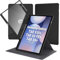 CACOE 360 Rotating Case for Samsung Galaxy Tab S10+/ S9+/ S9 FE+ Plus12.4 inch 2024 2023 (NOT for S10/S10 FE/S9/S9 FE), Shockproof Acrylic Cover, Black