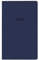 Idena 11152 - Taschenkalender 2025, Leporello-Kalender im Format 8,7 x 15,3 cm, 1 Monat auf 2 Seiten, Terminkalender mit flexiblem Einband in Blau und Adressheft
