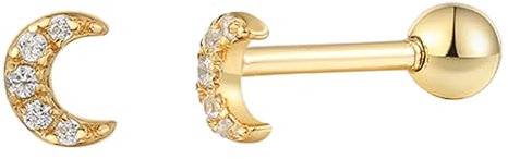 XENOX® Piercing Ohrringe - Mond Piercing aus hochwertigem 925/- Sterlingsilber | XS91468G