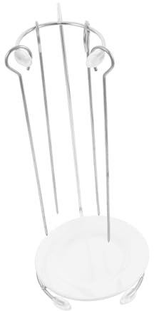 MAGICLULU 1 Set griglia barbecue in acciaio inox spatola griglia per spiedini di kabob Rack per arrosticini Spiedo da barbecue rastrelliere sospese per griglia per