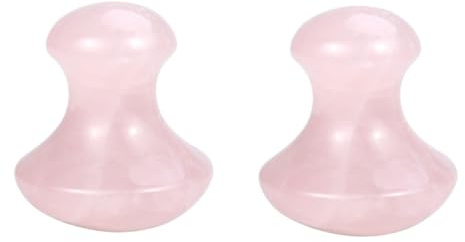SEWOART 2st Pilz-massagegerät Gua-sha Kratzmassagegerät Guasha-brett in Pilzform Gesichtsmassagegerät Gesichtsroller Aus Rosenquarz Massagesteine ​​in Pilzform Fußkratzpaddel Guascha Weiß