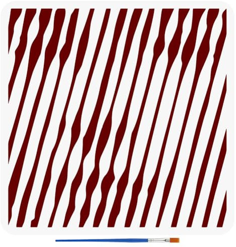 FINGERINSPIRE Plantillas de contorno visual para rostro, 30 x 30 cm, plantillas de arte operativo con un pincel de pintura, plantillas de cara de mujer, plantilla abstracta de temas humanos, plantilla