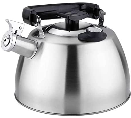 SDGBCXD, con termómetro 304 Cocina Temperatura del agua Hervidor Tetera ，TeteraTetera(Silver)