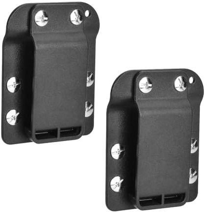 casstaly Niedriger Profil-Bohrer-Gürtelclip für Akku-Bohrer, Gürtelhalter-Haken, passend für bis zu 5,1 cm Gürtel, verhindert das Abreißen der Tasche