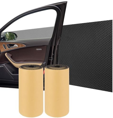 Nicphyn 2 Rouleaux de 200 cm x 20 cm x 4 mm Mousse Protection Garage, Protege Porte de Voiture Autoadhésive, Protections pour Portières Auto Antichoc, Protecteurs de Mur de Gara Adhésive, Noir