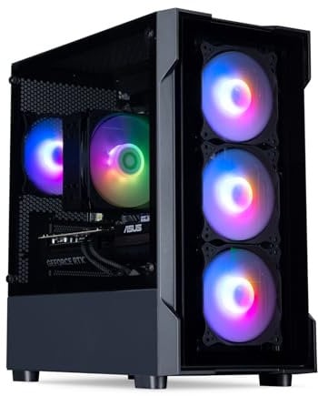 HORIZON Gaming PC Tower | AMD Ryzen 7 5700X | NVIDIA RTX 5070 12GB | 32GB 3200Mhz RAM | 2TB NVMe SSD | 650W PSU | ARGB Black Gaming PC Case | VR Ready | WiFi | Windows 11