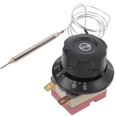 Hemobllo Thermostat Oven Thermostat Control for Air Fryer Heater Replacement Screws and Terminals for Kitchen Appliances