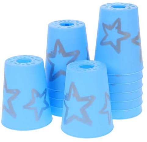 YARNOW Stapelbecher 12 Stück Stapelbare Kunststoff Becher Bunt für Kinder und Erwachsene Party und Wettkampfspiel Trainingsspiel für Schnelle Reaktion