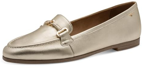 Tamaris Damen Slipper Leder, metallic, 40 EU